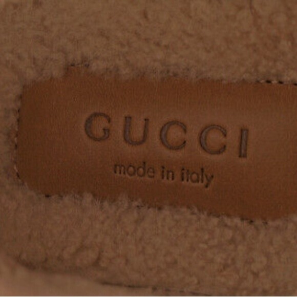 NWT Gucci Red Green Houndstooth Sherpa Chic Edgy Luxury Horsebit Booties Size 37 - Picture 4 of 4